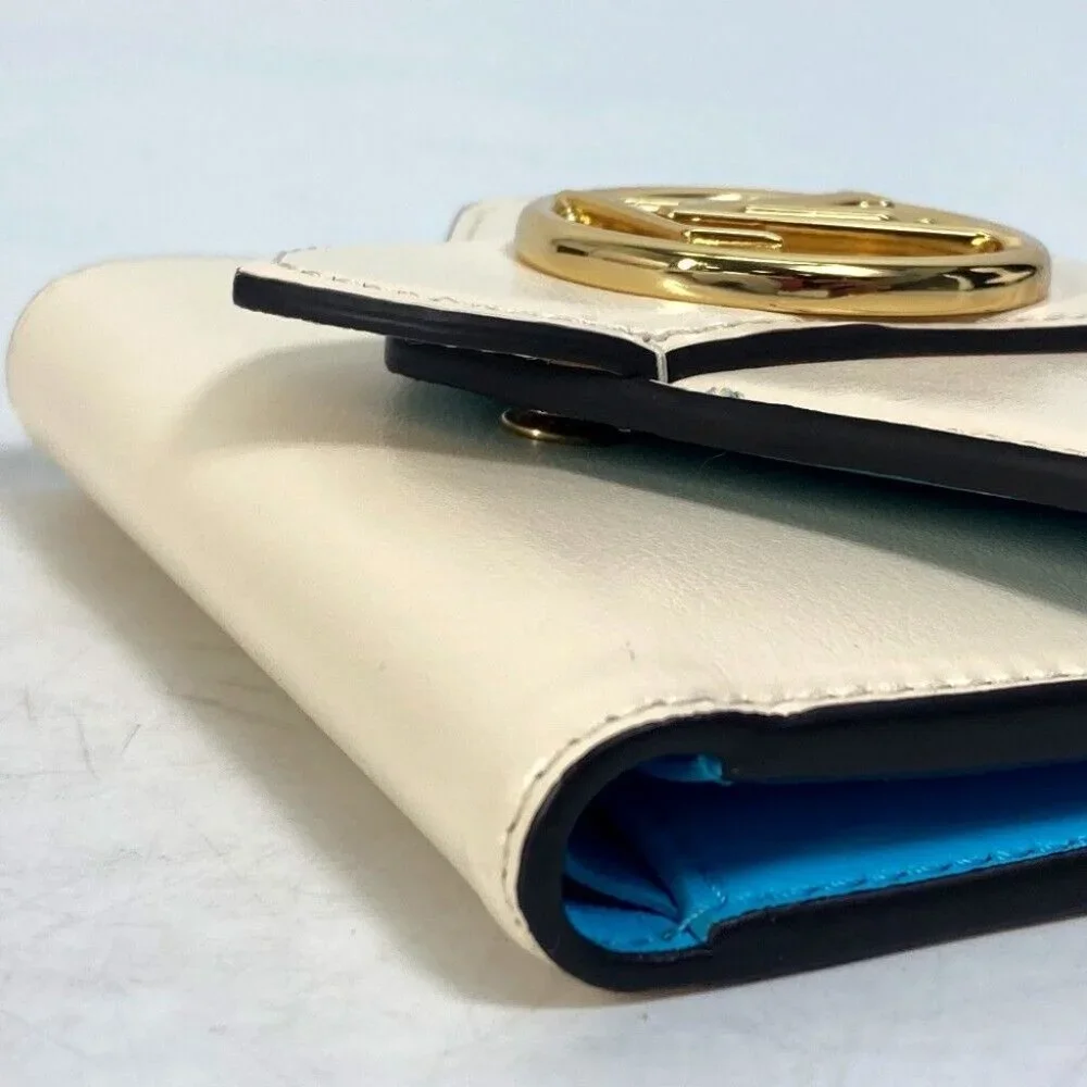 LOUIS VUITTON Portefeuille-LV Pont Neuf Trifold wallet Leather White